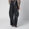 ROTATE Black lamb leather cargo trousers