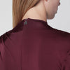 ROTATE Burgundy draped mini dress