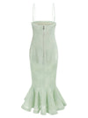 Rotate Birger Christensen Flower Mesh Flounce Dress