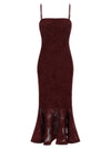 Rotate Birger Christensen Flower Mesh Flounce Dress
