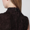 ROTATE Dark brown 3D flower dress