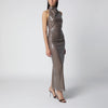 ROTATE Long dress with micro-sequins