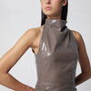 ROTATE Long dress with micro-sequins