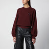 ROTATE Chocolate wool and cashmere cable-knit sweater