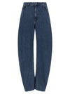 Rotate Birger Christensen Draped Barrel Leg Jeans