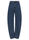 Rotate Birger Christensen Draped Barrel Leg Jeans