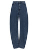 Rotate Birger Christensen Draped Barrel Leg Jeans