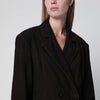 ROTATE Dark brown double-breasted suede coat