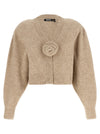 Rotate Birger Christensen 3d Flower Knit Cardigan