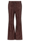 Rotate Birger Christensen Flared Leather-effect Pants
