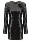 Rotate Birger Christensen Sequin Dress With Flower