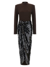 Rotate Birger Christensen Knotted Midi Dress Dress