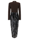 Rotate Birger Christensen Knotted Midi Dress Dress