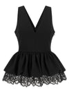Rotate Birger Christensen Black Peplum Top
