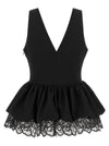 Rotate Birger Christensen Black Peplum Top