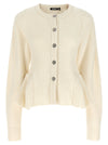 Rotate Birger Christensen White Jewel Buttons Cardigan