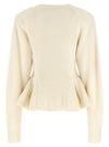 Rotate Birger Christensen White Jewel Buttons Cardigan