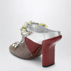 Dries Van Noten Patchwork leather mules with decoration