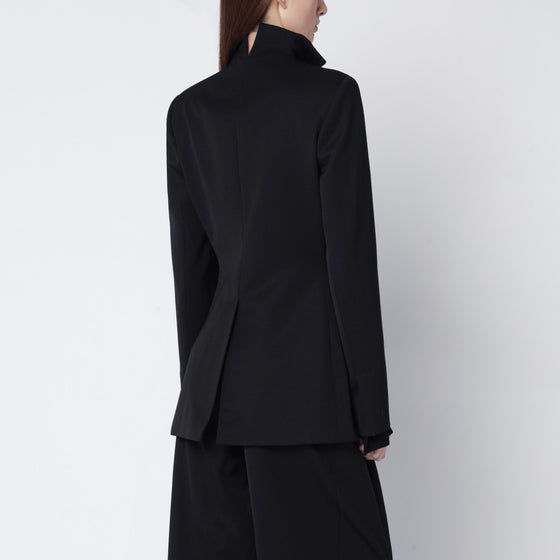 Francesco Murano Black single-breasted wool blazer