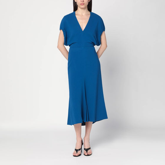 Victoria Beckham Sapphire blue midi dress