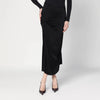 Victoria Beckham Black midi skirt with draping