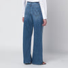 Mother Hit Shuffle washed blue wide-leg jeans