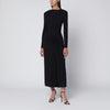 SIMKHAI Ferrera dress in black draped jersey
