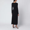 SIMKHAI Ferrera dress in black draped jersey