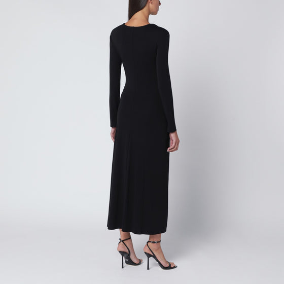 SIMKHAI Ferrera dress in black draped jersey