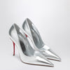 Christian Louboutin Miss Z pumps in silver laminated nappa leather