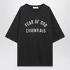 Fear of God Essentials Black washed T-shirt with logo print