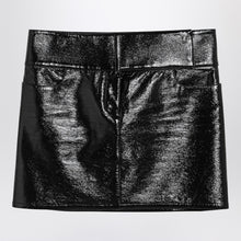  Courreges Courrèges Black Belted Vinyl Mini Skirt