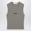 Fear of God Essentials Grey ribbed cotton-blend tank top