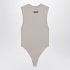 Fear of God Essentials Sleeveless greige cotton-blend bodysuit