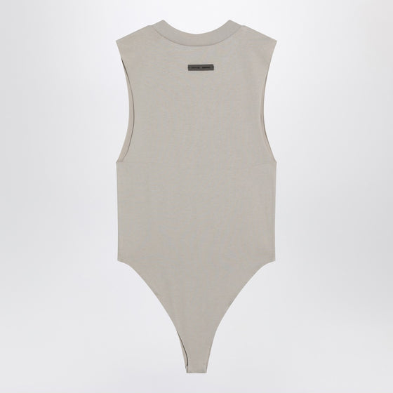 Fear of God Essentials Sleeveless greige cotton-blend bodysuit
