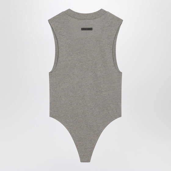 Fear of God Essentials Sleeveless grey cotton-blend bodysuit