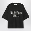 Fear of God Essentials Black crewneck T-shirt with logo