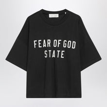  Fear of God Essentials Black crewneck T-shirt with logo