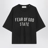 Fear of God Essentials Black crewneck T-shirt with logo