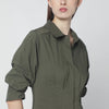SIMKHAI Military green midi shirt dress
