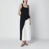 SIMKHAI Zayla black and white pleated dress