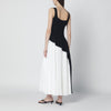 SIMKHAI Zayla black and white pleated dress