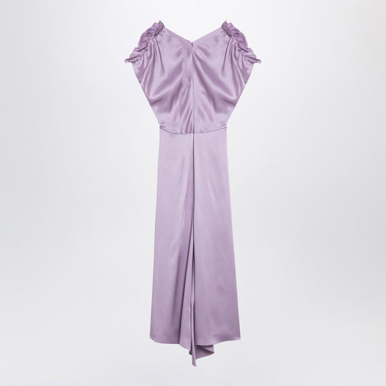 Victoria Beckham Petunia-coloured midi dress with ruffles