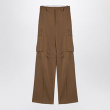  Victoria Beckham Tobacco-coloured cotton cargo trousers