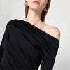 Victoria Beckham Long black dress in viscose jersey