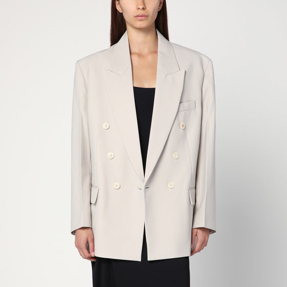 Victoria Beckham Pumice-coloured double-breasted jacket