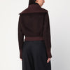 Victoria Beckham Brown zip-up cardigan