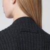 Victoria Beckham Ribbed Sweater in Burgundy Wool and Cashmere
