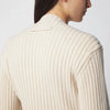 Victoria Beckham Ribbed Sweater in Beige Wool and Cashmere