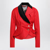Vivienne Westwood Stormy red asymmetrical wool jacket